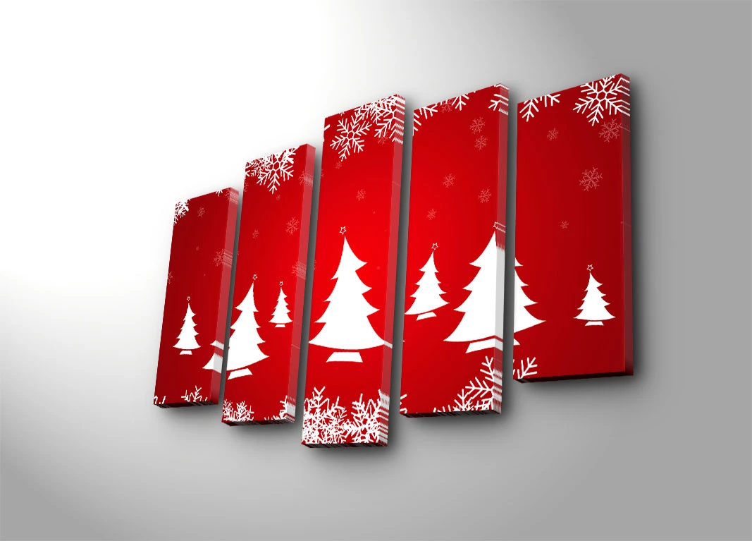 Pikturë dekorative në kanavacë (5 copë), Wallity, 5PATNOEL-6