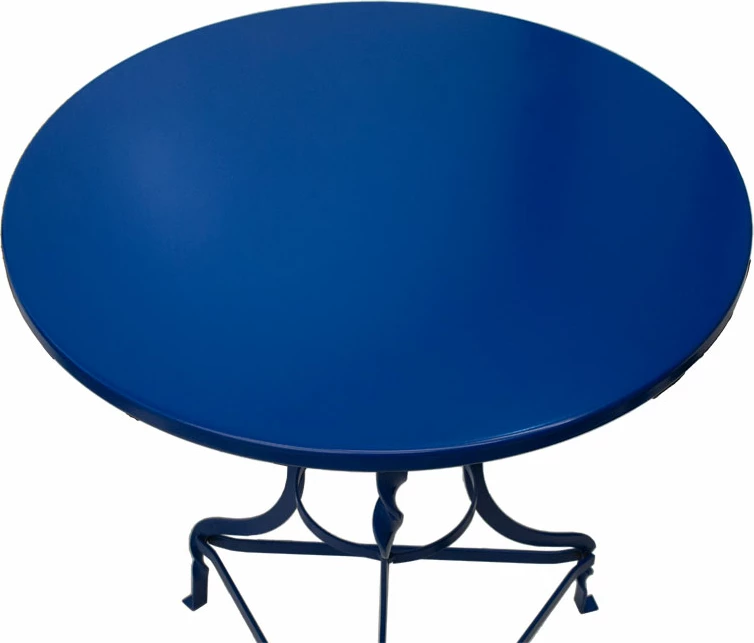 Tavolinë Zappeion Noah metalike blu D58x72cm