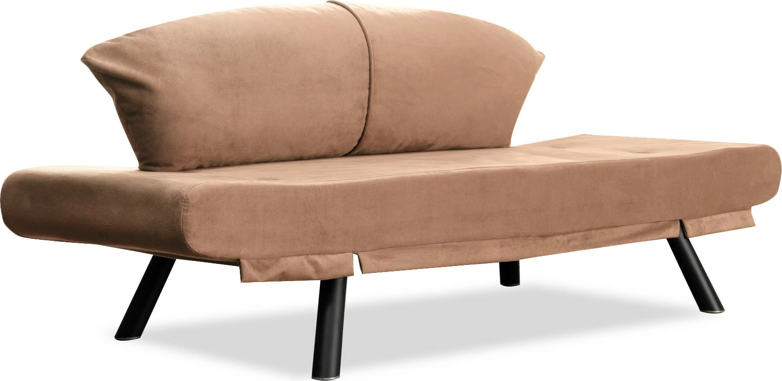 Divan-krevat dy vendësh, Genzo, ngjyrë kafe e çelët