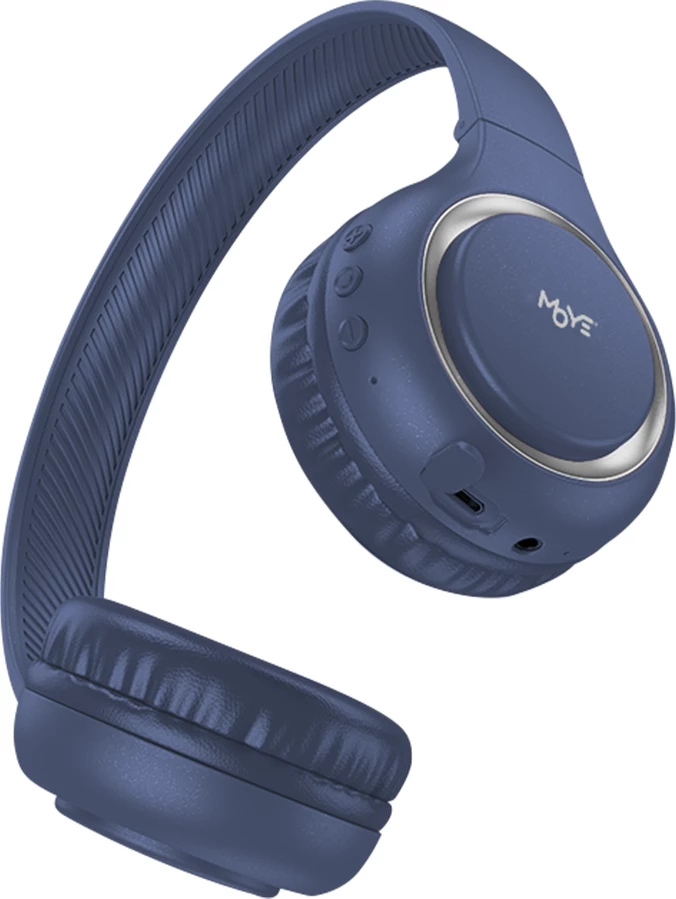 Kufje Moye Enyo Foldable BT, Bluetooth 5.3, me mikrofon, 7h bateri, TF/AUX, ngjyrë blu