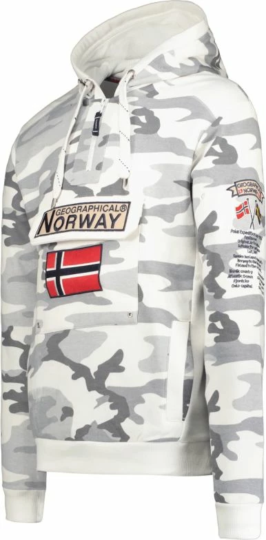 Duks për meshkuj Geographical Norway GYMCLASS MEN CAMO 100, gri ushtarake