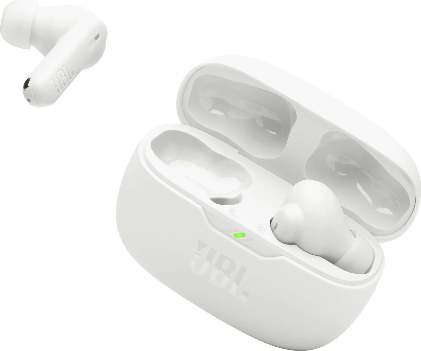Kufje JBL Wave Beam 2, true wireless, ANC, Bluetooth, deri 40 orë, të bardha