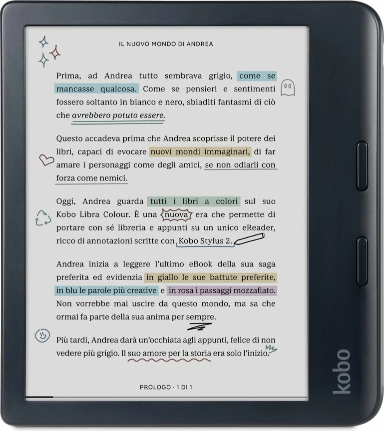 Lexues eBook Kobo Libra Colour N428-KU-BK-K-BU 32GB 7\" me Stylus 2, i zi