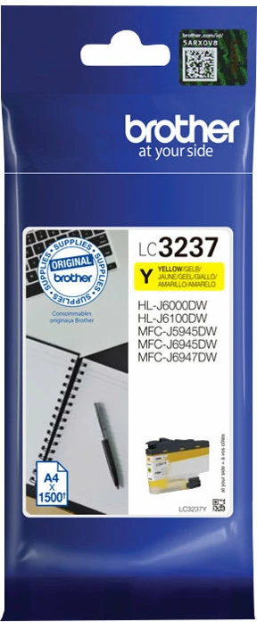 Toner Brother LC3237Y, e verdhë, 1500 faqe