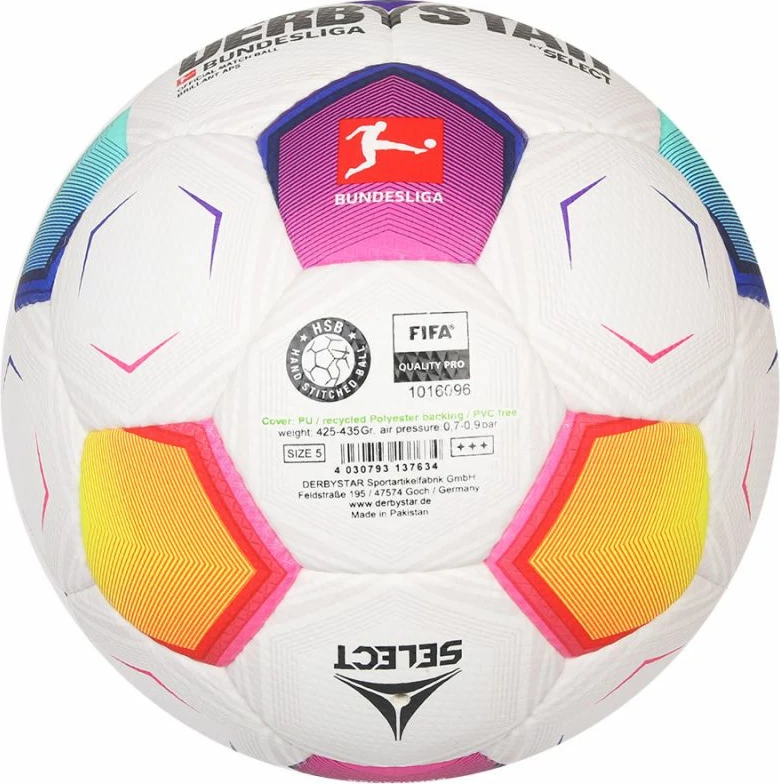 Top futbolli Select, modeli DerbyStar Bundesliga 2023 Brilliant APS, për meshkuj dhe femra [Madhësia: 5]
