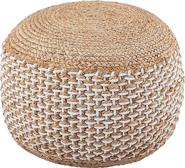 Stol jute Bocca Inart, ngjyrë natyrale, D40x45cm