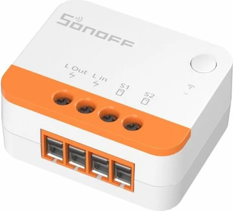Switch i mençur Zigbee SONOFF ZBMINI-L2 6A, pa neutral, bardhë/portokalli