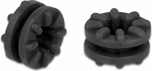 Gromet anti-dridhje DeLOCK 9.6 mm, 10 copë, i zi