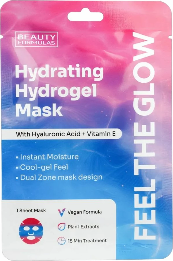 Maskë fytyre hidrogel Beauty Formulas Hydrating Hydrogel Mask për femra 1 copë