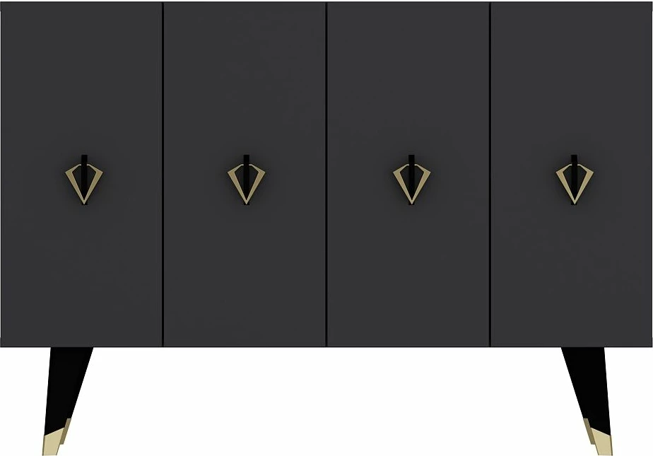 Konsol Skye Decor, anthracite, e zezë, e artë, 8164KM-32