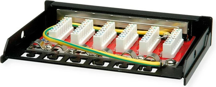 Patch panel ROLINE 26.11.0299, Cat6a, 6x RJ45, 0.5U, i zi