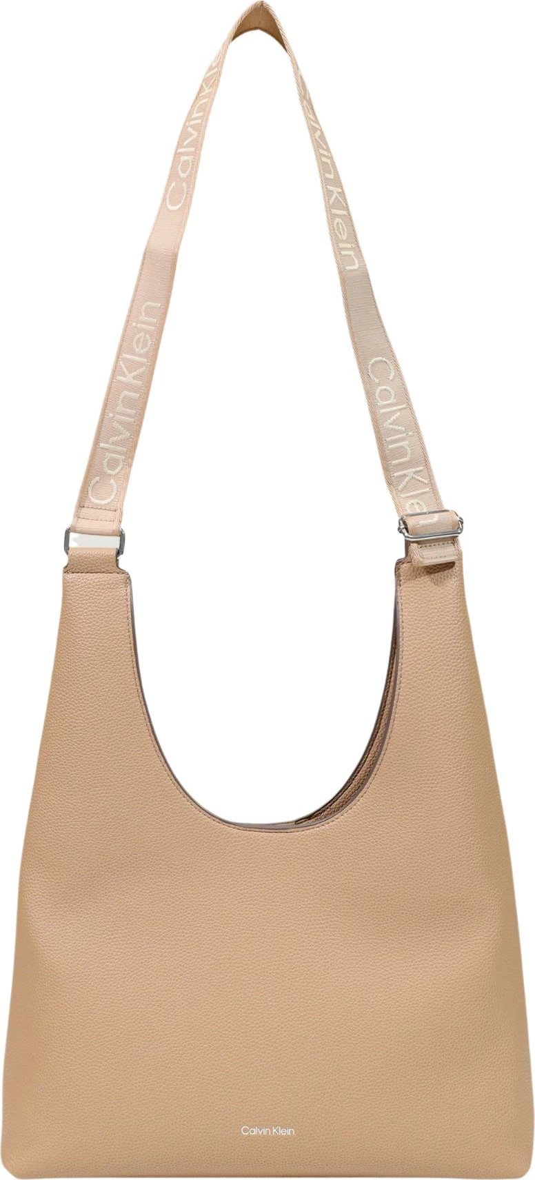 Çantë krahu femra Calvin Klein WEBBING ADJ STRAP LARGE SHOULDER LV04F3643G, bezhë e çelët