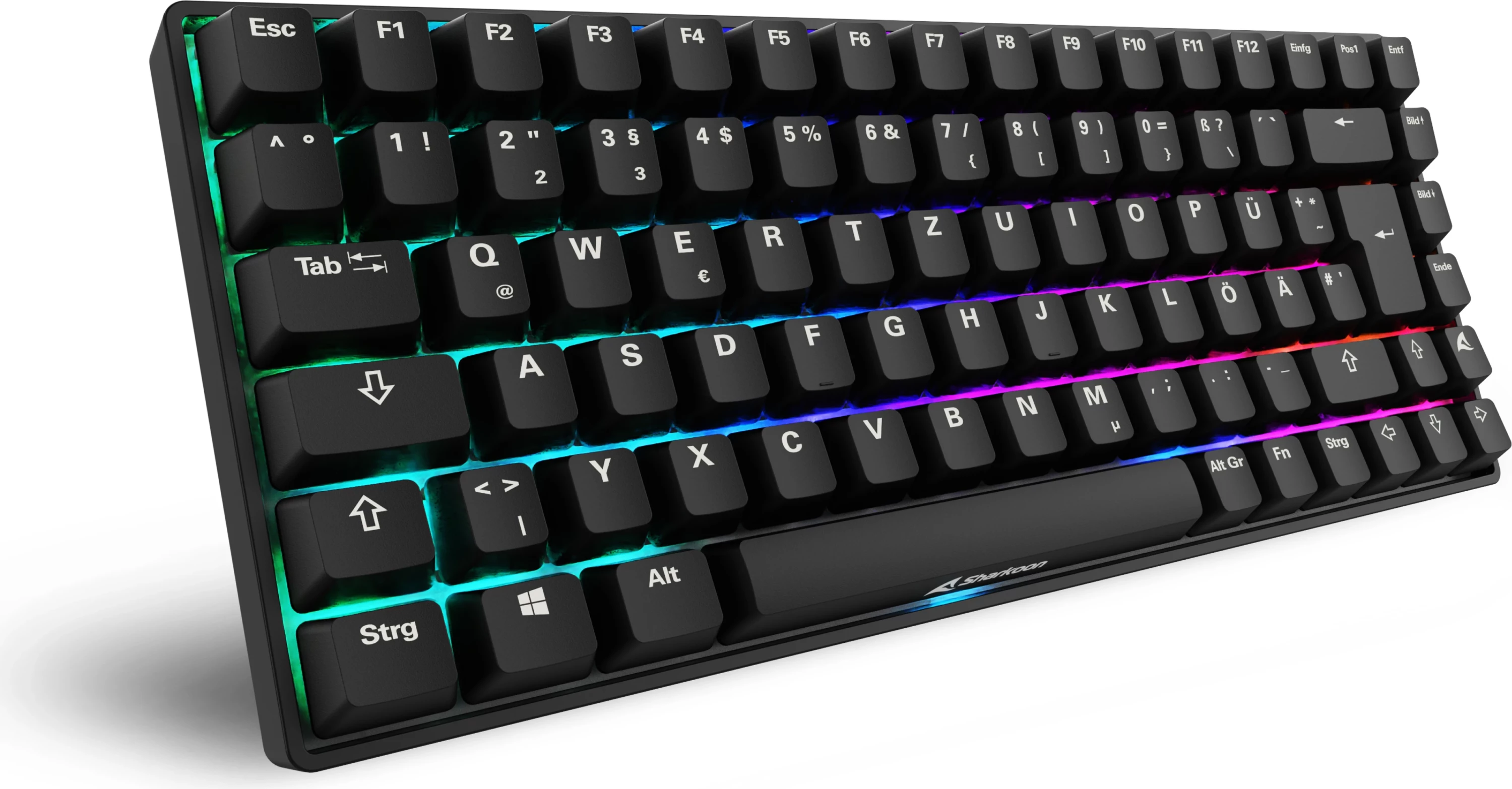 Tastierë Sharkoon SKILLER SGK50 S3 PBT, Gateron G Pro 3.0 Yellow, DE-Layout, e zezë