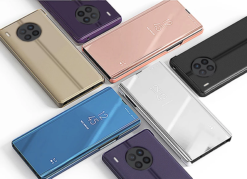 Mbështjellës Hurtel Clear View Case për Huawei nova 8i, me kapak, e zezë