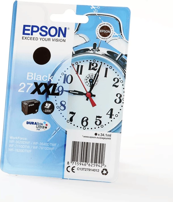 Patron bojë, Epson, 27XXL C13T27914012, 34.1 ml rendiment 2200 faqe, e zezë