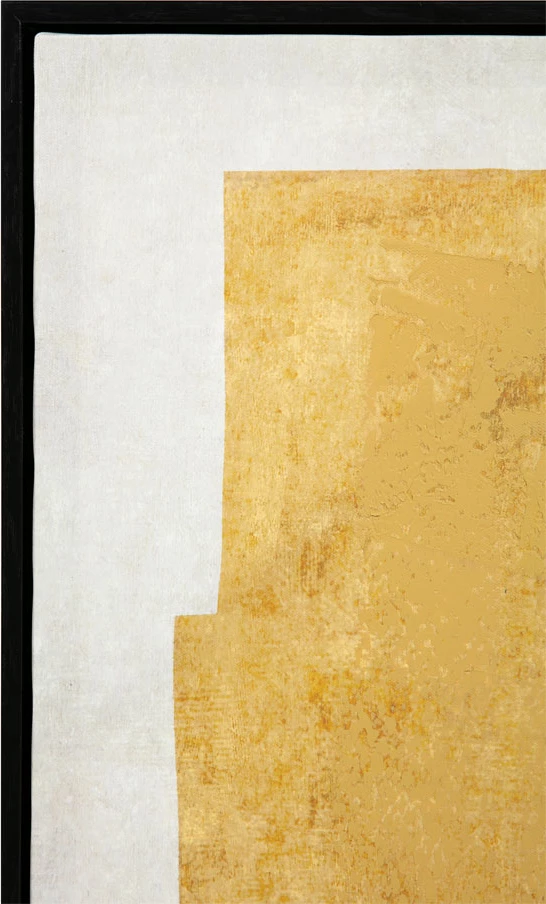 Pikturë dekorative DUE MONDI me kornizë, kanavacë, bezhë-mustardë-e zezë, 90x120x4cm