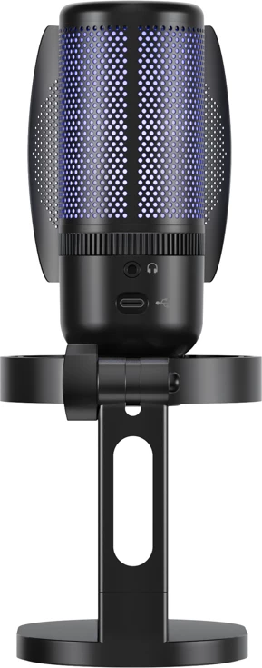 Mikrofon BOYA K3 me kabllo USB-C, 48 kHz/16-bit, superkardioid, RGB, me stativ tavoline & pop filter, i zi