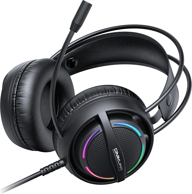 Kufje gaming ONIKUMA X88 me tel, on-ear, me mikrofon, RGB, të zeza