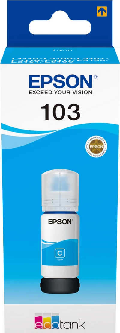 bojë printeri, Epson, 103 C13T00S24A, 70 ml, deri 4500 faqe, cyan