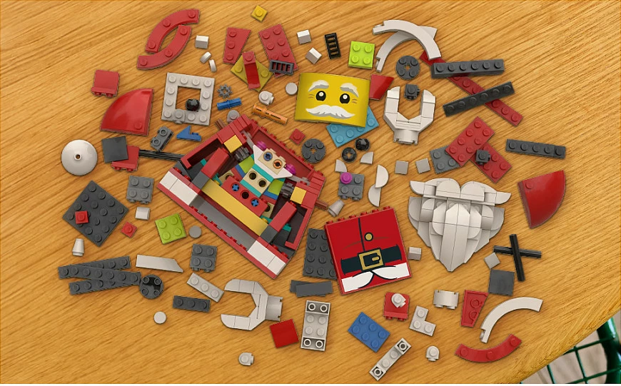 Set LEGO 40820 Minifigurë e madhe Babadimër, 761 copë, 10+, kuqe/bardhë