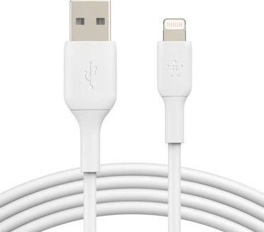 Kabllo Belkin CAA001BT3MWH, 3 m, Lightning, USB A, Bardhë