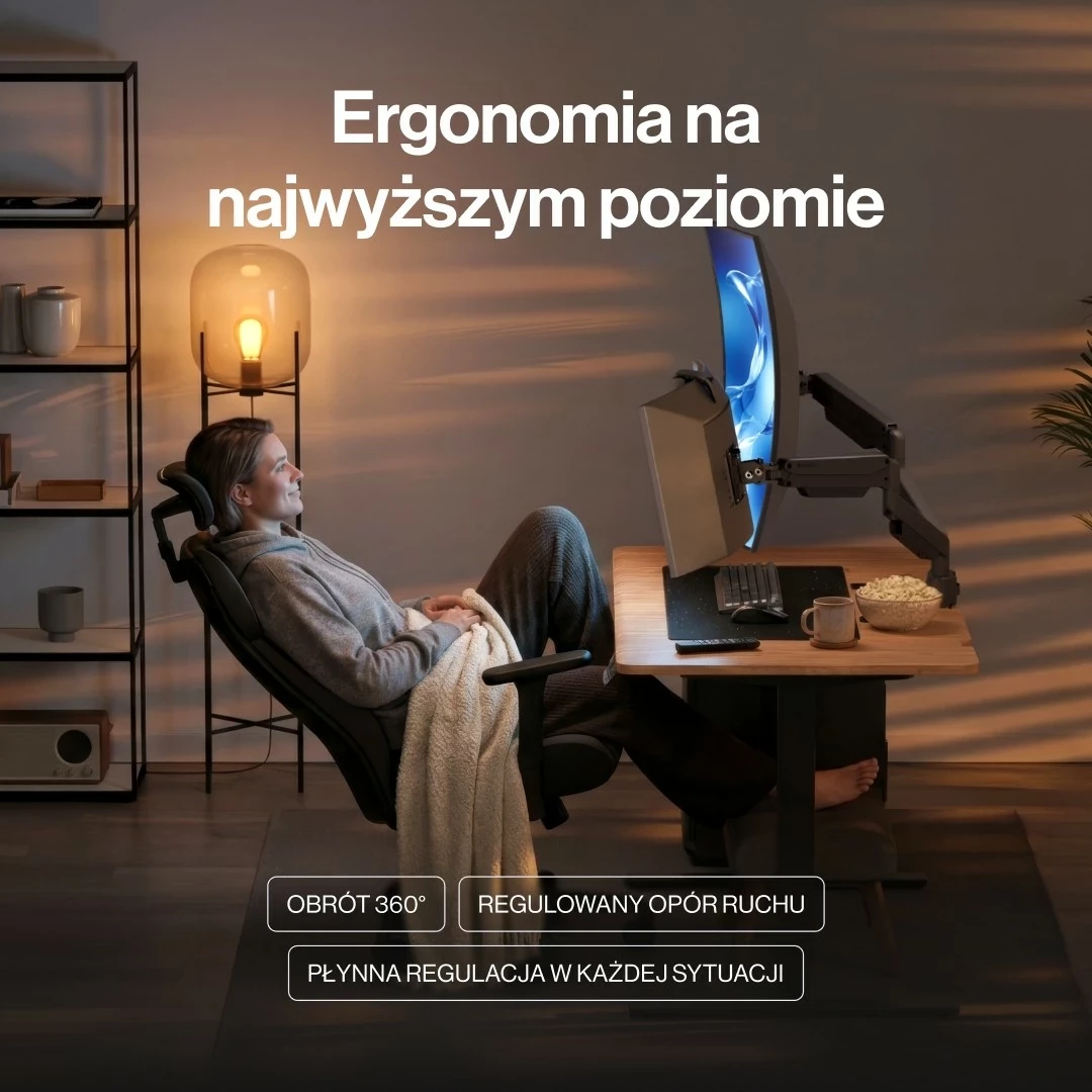 Mbajtës monitori Endorfy Atlas GS Pro Double, për 2 ekrane, i zi