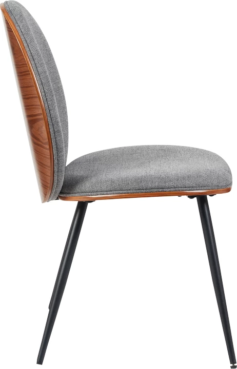 Karrige Nerezy, dru arre, stof gri, 57.5x48x88cm