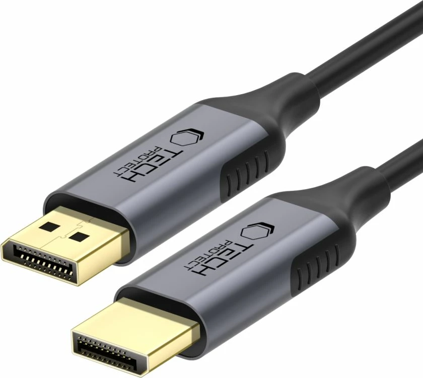 Kabllo DisplayPort në DisplayPort Tech-Protect UltraBoost 2m, 4K 60Hz, e zezë