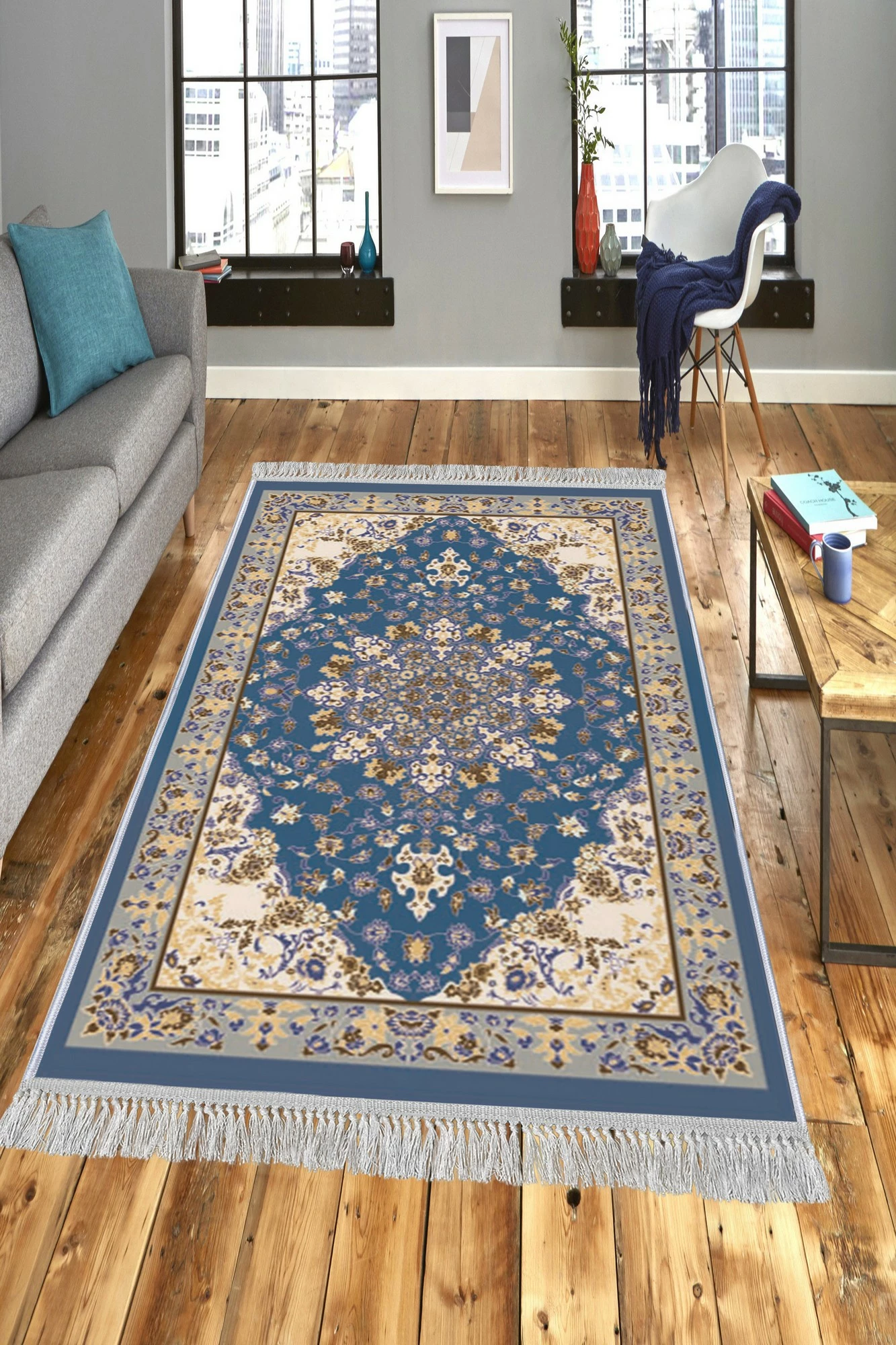 Qilim për korridor, ngjyrë blu, Conceptum Hypnose, Els1016 - S, 80x150cm