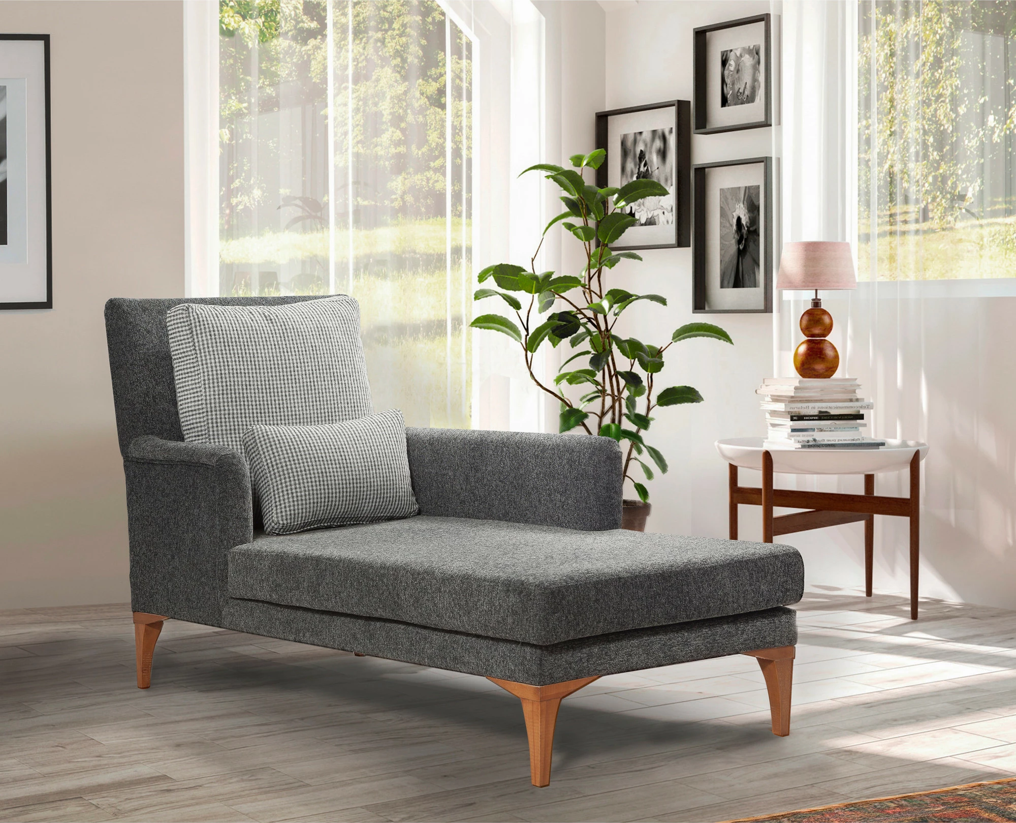 Divan Atelier del Sofa, ngjyrë antracit, Bifo