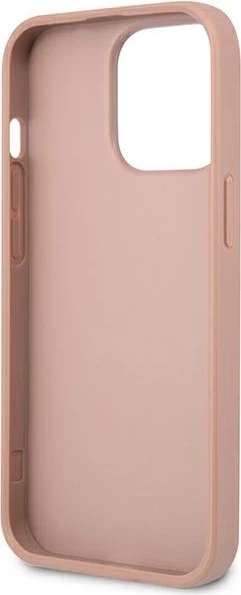Mbështjellës Guess SaffianoTriangle Logo për iPhone 14 Pro Max 6.7", Rozë