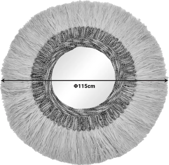 Pasqyrë Paranome Inart, ngjyrë natyrale, Φ115x4cm