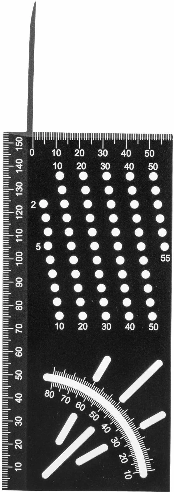 Këndore zdrukthtarie japoneze 3D PROLINE 21370, alumin, 0°–90°