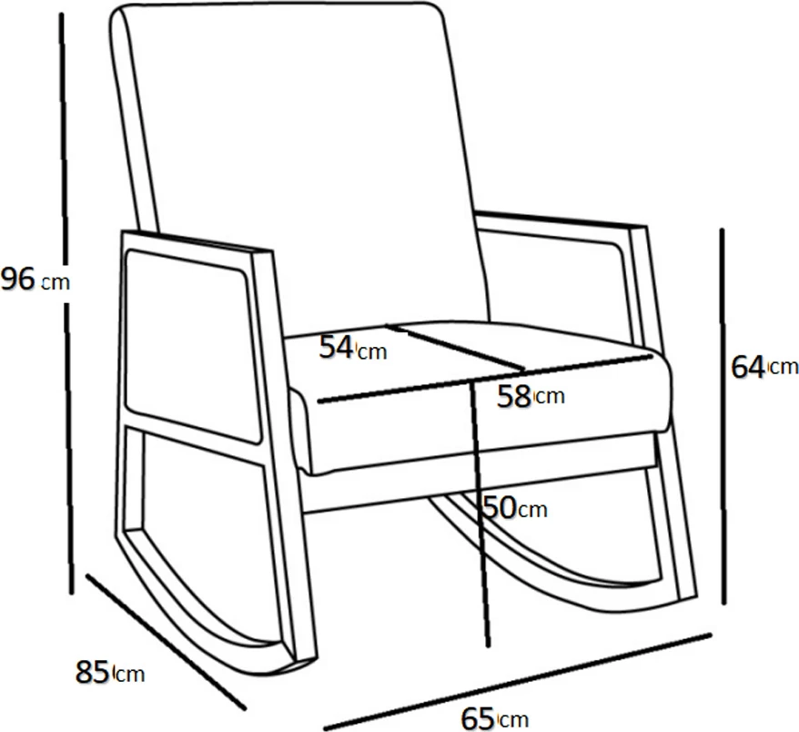 Karrige lëkundëse Ammos, bezhë, 65x82x96cm