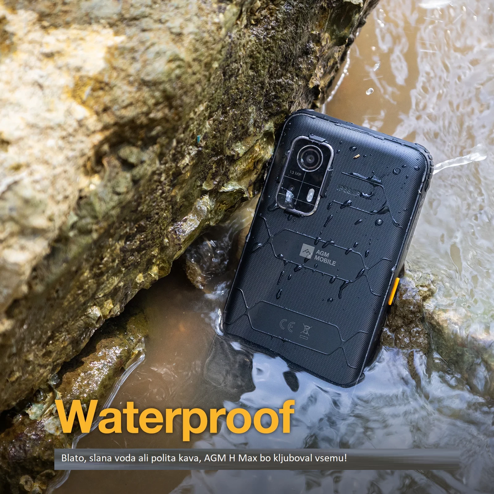 Celular AGM H Max 4GB/128GB, bateri 10,000 mAh, Android 14, ekran 6.56\" 90Hz, i zi