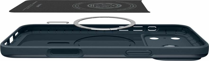 Mbështjellës Spigen Thin Fit MagSafe për iPhone 17 Pro Max, ultra i hollë polikarbonat, me unazë magnetike MagSafe, Navy Blue