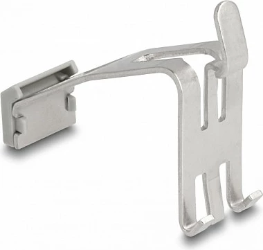 Mbajtës Keystone DeLOCK, 1 port, për shinë DIN 35 mm, me fushë etiketimi, inox