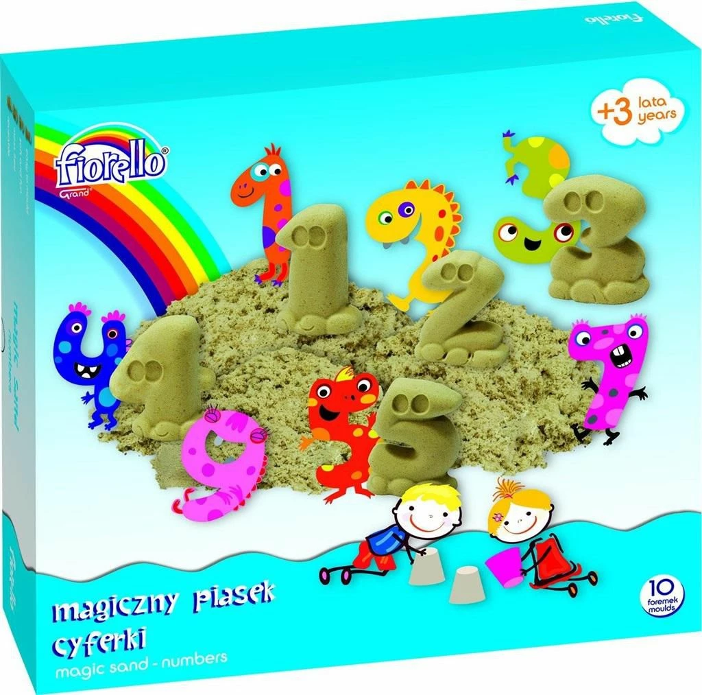 Rërë magjike Bertus Fiorello 600 g, bezhë, set me 10 kallëpe