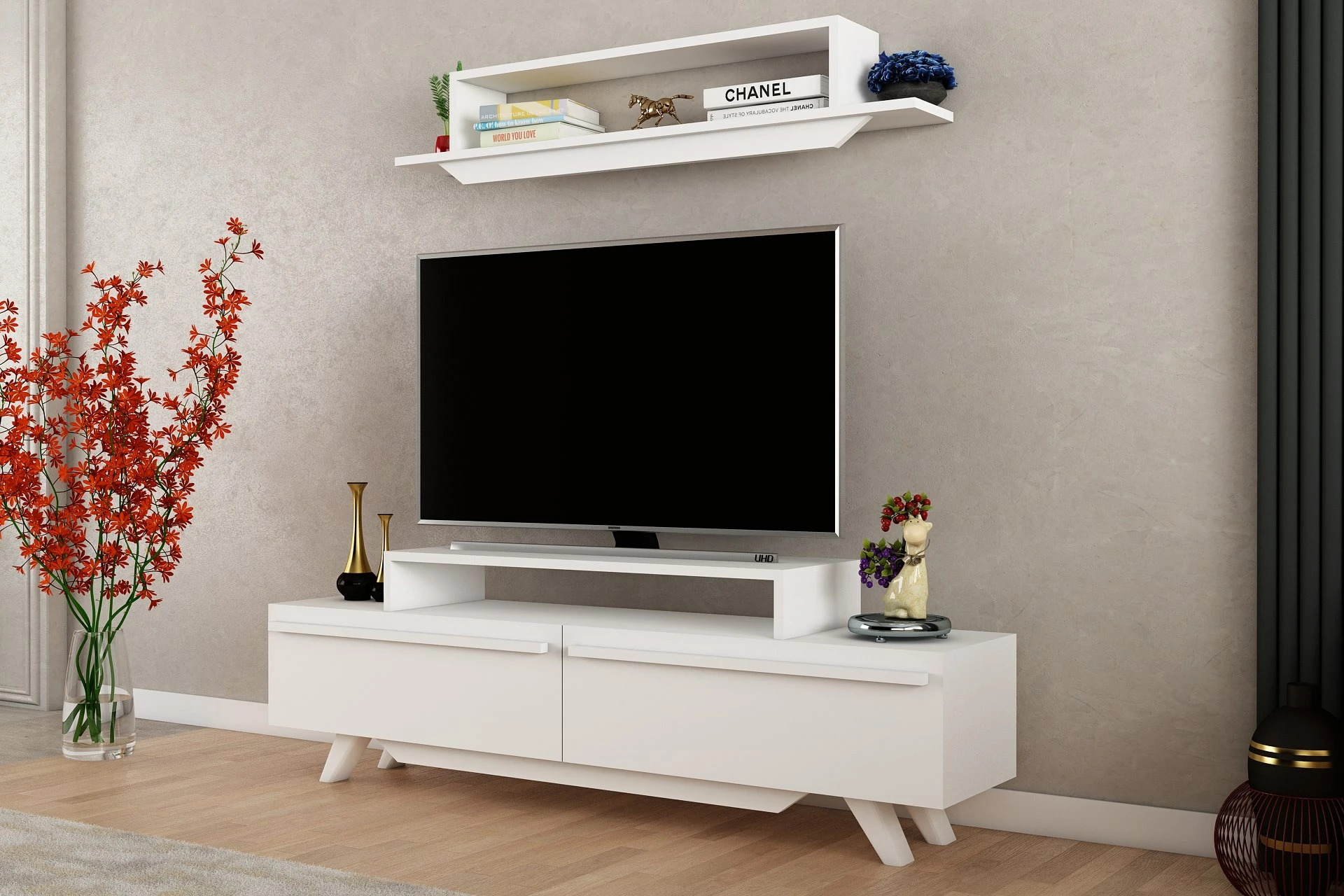 Njësi TV Hanah Home, Harmony, e bardhë