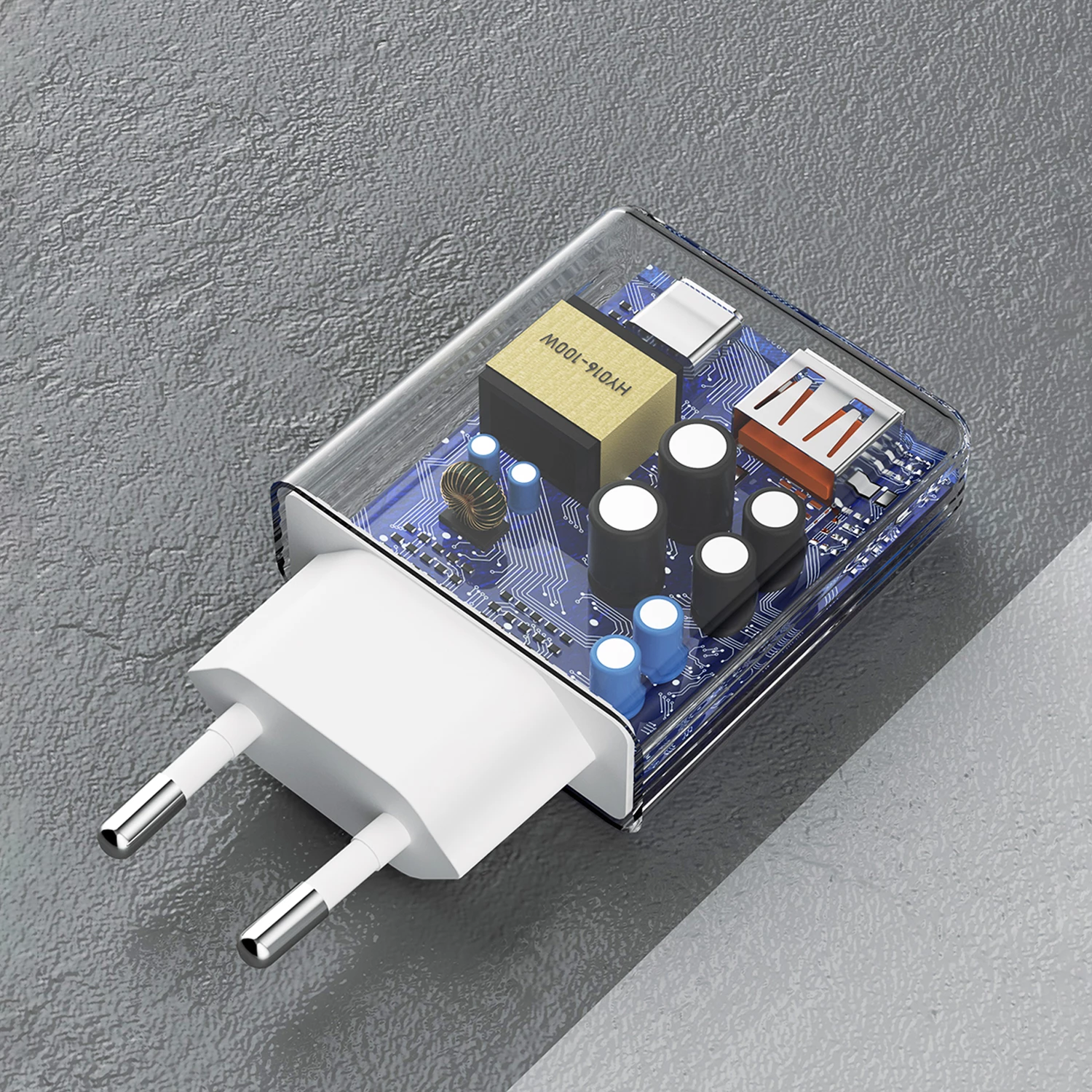 Karikues muri Dudao A30EUL, GaN, 30W, 2 porta USB-A/USB-C, me kabllo USB-C në Lightning, Bardhë