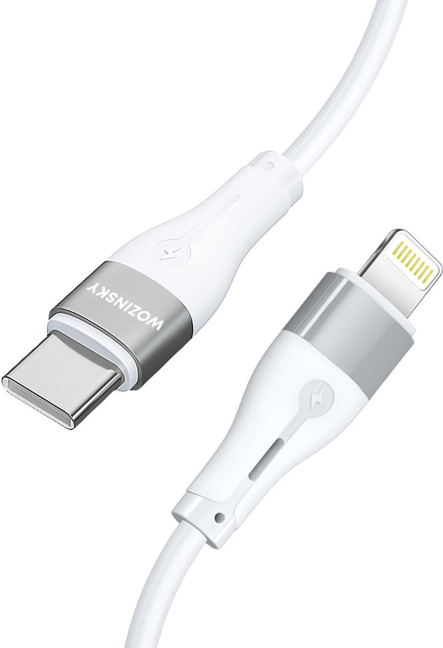Kabllo Wozinsky WSTCL1, USB-C në Lightning, 1m, 27W, Bardhë