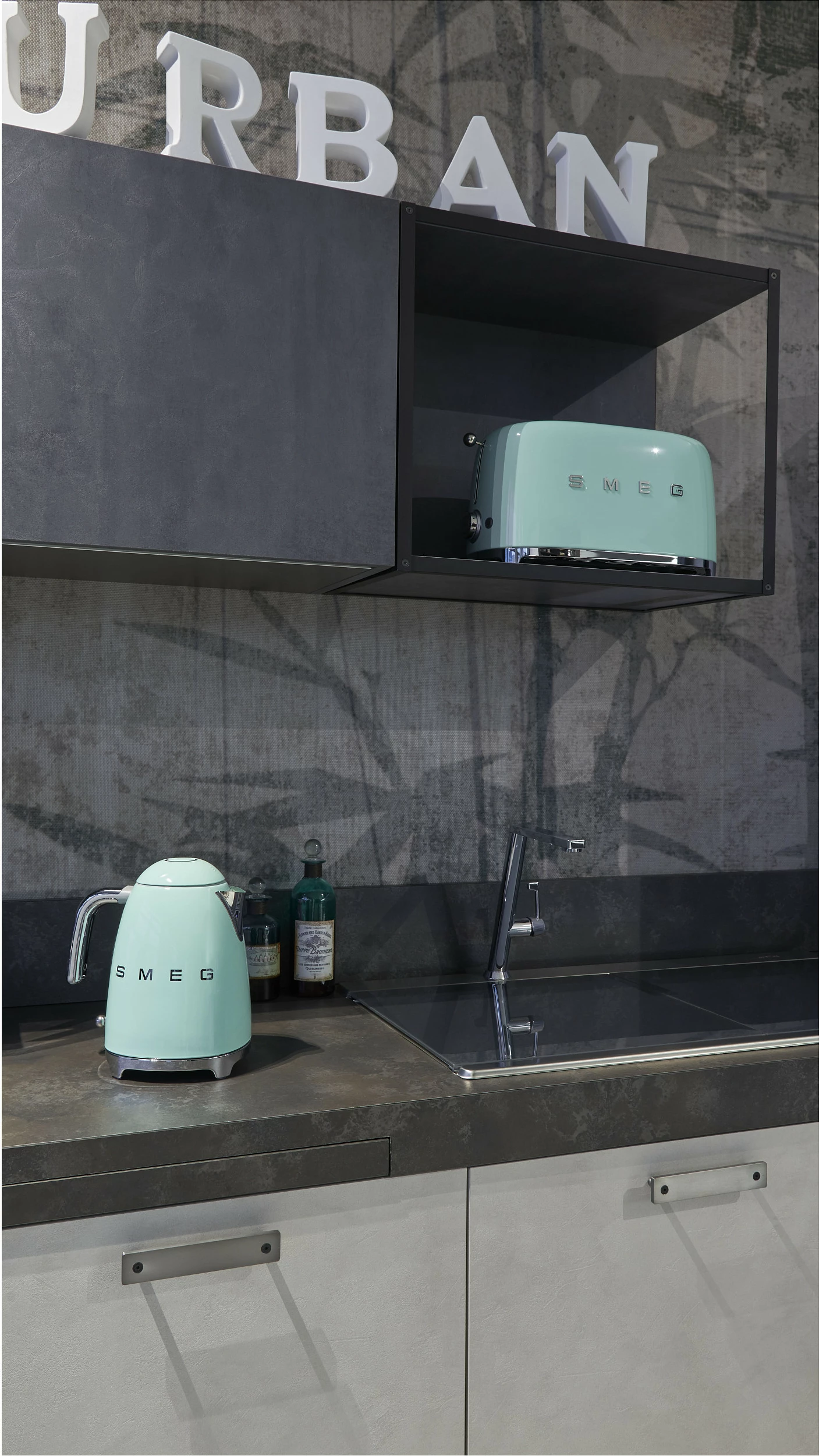 Tostier SMEG TSF02PGEU, 4 feta, 6 nivele thekje, 1500W, jeshil pastel
