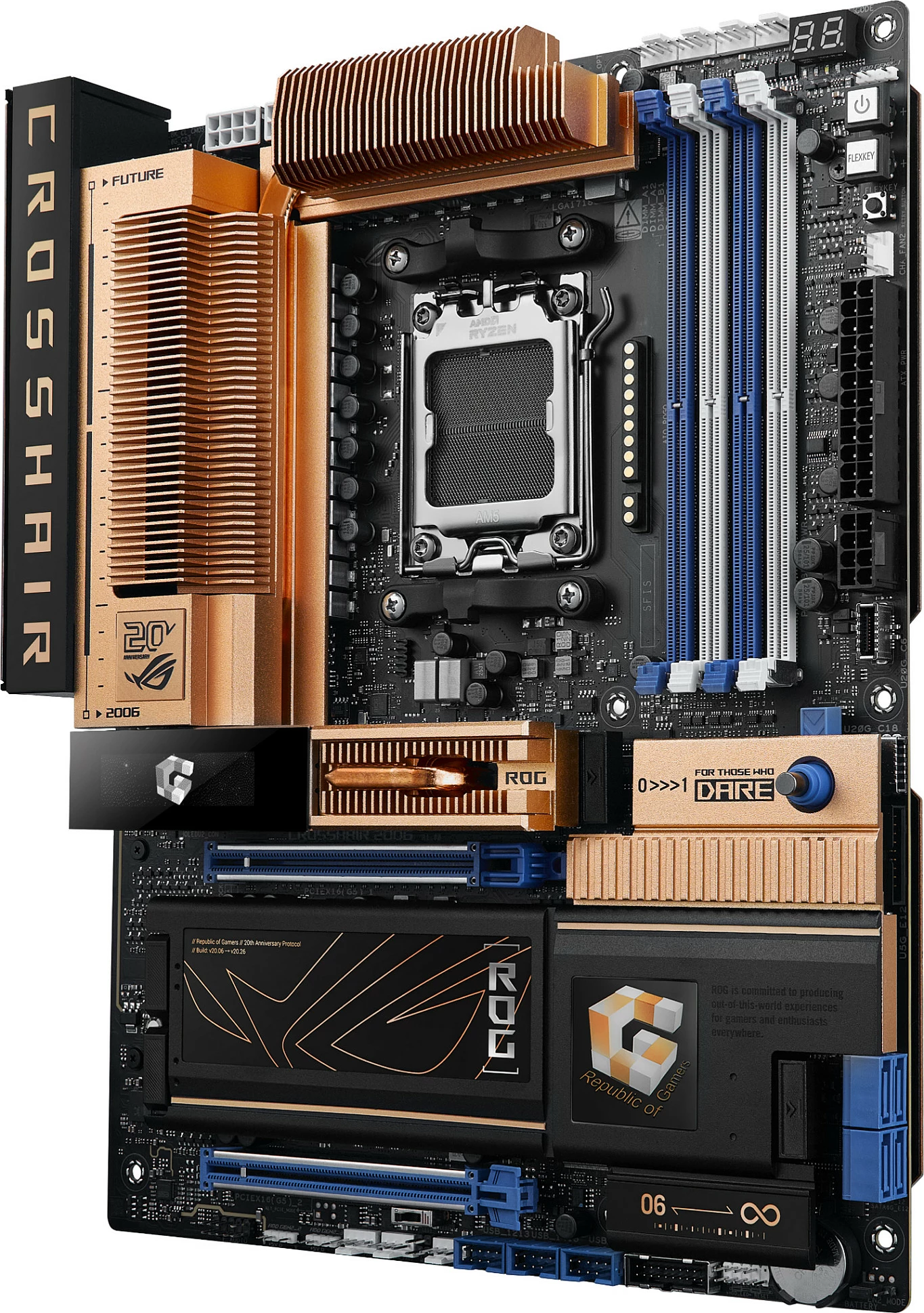 Pllakë amë ASUS ROG Crosshair 2006 X870E WiFi 7, Socket AM5, ATX, HDMI