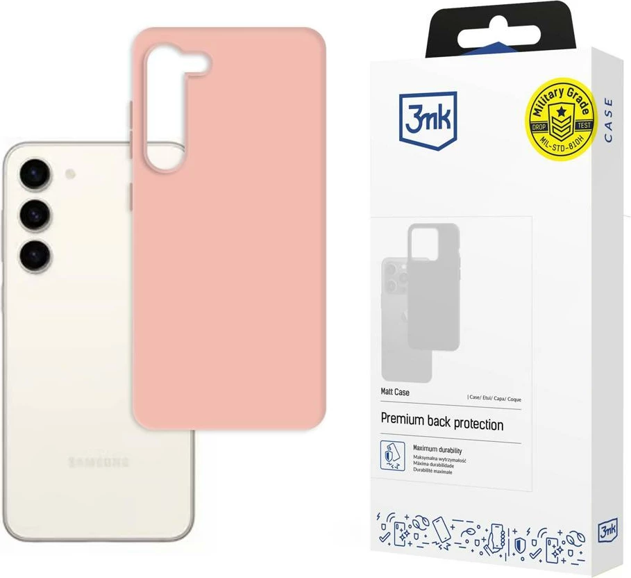 Mbështjellës 3mk Matt Case për Samsung Galaxy S23 Plus, lychee, Rozë