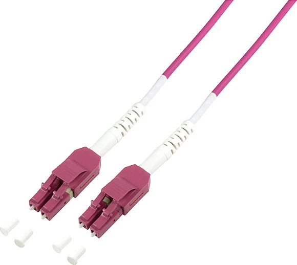 Kabllo fiber optike LogiLink OM4 LC-LC Uniboot 2m, vjollcë