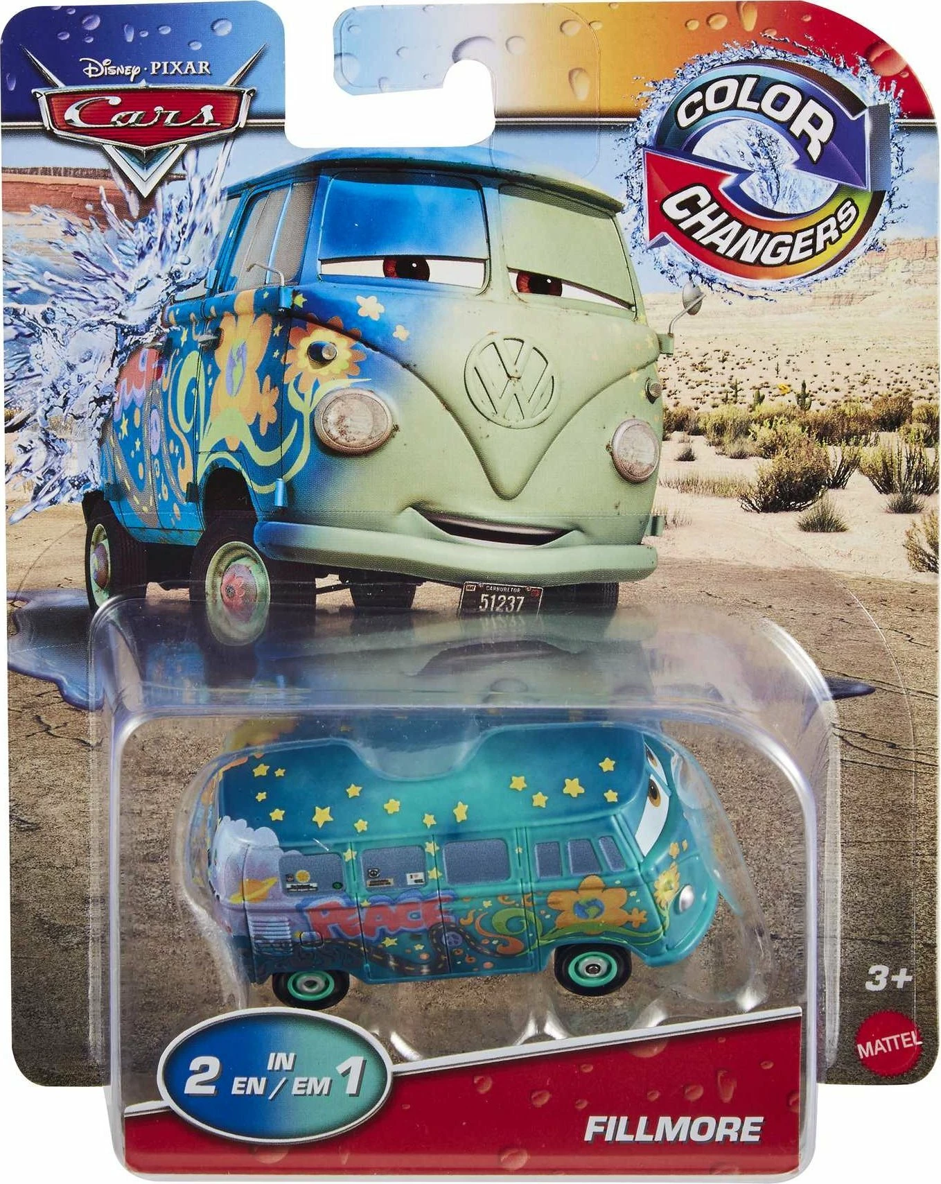 Vetura lodër Mattel Disney Pixar Cars GNY94, ndërron ngjyrë, asortiment (AST), 1 copë
