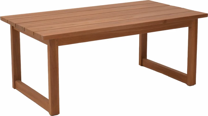 Set lounge Doumain prej 4 copash, dru teak natyral-jastëk të bardhë-ratan natyral