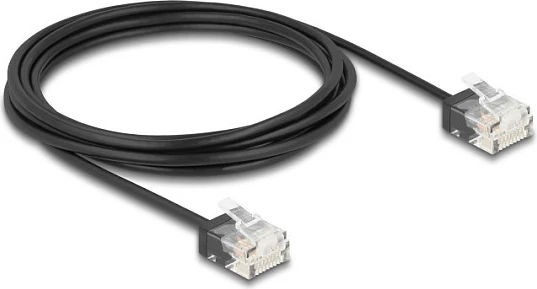 Kabllo rrjeti DeLOCK RJ45 Cat6 UTP Ultra Slim 3 m, Gigabit, e zezë