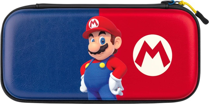 Torbicë udhëtimi PDP Mario Remix Deluxe për Nintendo Switch/Switch Lite/Switch OLED, kuqe/kaltër
