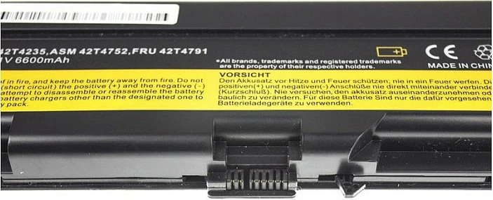 Bateri laptopi Green Cell për Lenovo ThinkPad T410/T420/T510, 11.1V 6600mAh, e zezë